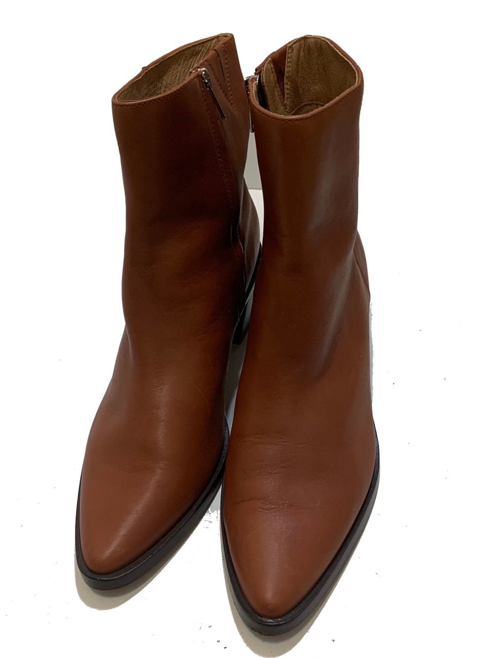 Madewell women’s Brown Leather Ankle Boots